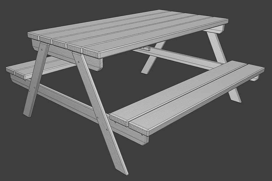 Picnic Table in Urban - product preview 8