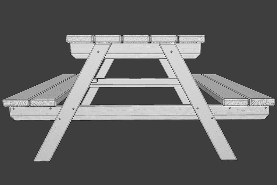 Picnic Table in Urban - product preview 9