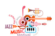 Music Festival Vector Poster Design