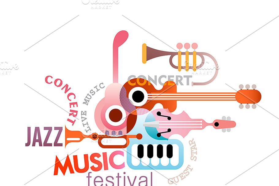 Music Festival Vector Poster Design in Illustrations - product preview 8