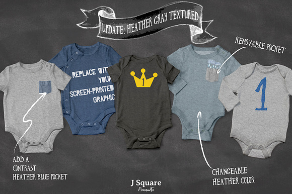 Baby Onesie Mock Ups UPDATE in Product Mockups - product preview 1
