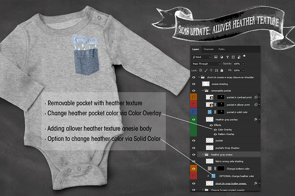 Baby Onesie Mock Ups UPDATE in Product Mockups - product preview 2