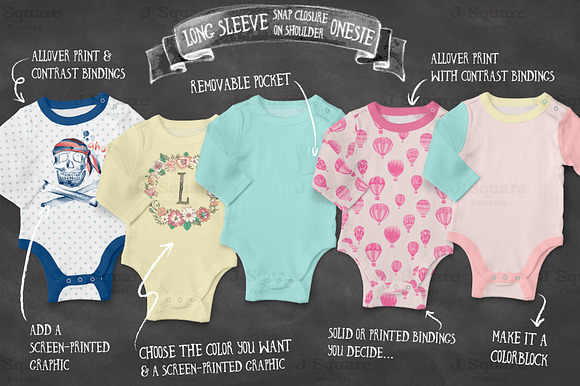 Baby Onesie Mock Ups UPDATE in Product Mockups - product preview 4