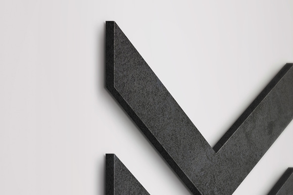 3D wall stone logo mock-up in Branding Mockups - product preview 3