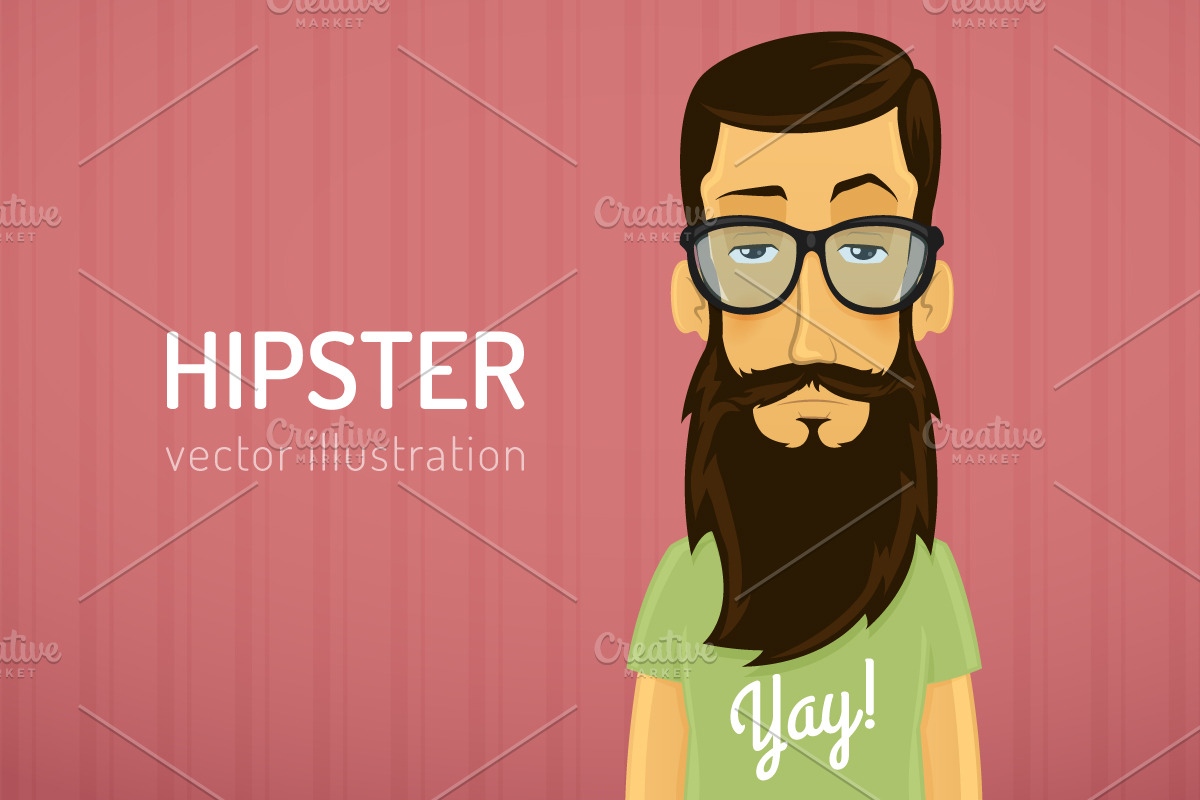 Hipster in Illustrations - product preview 8