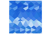Brandeis Blue Abstract Low Polygon B