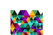 Multicolored triangles abstract