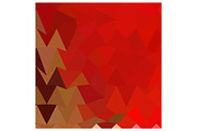 Coquelicot Red Abstract Low Polygon