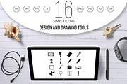 Design and drawing tools icons set 