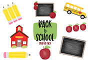 Watercolor Back to School Graphics