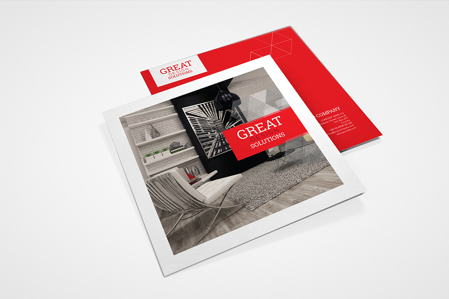 Interior Design Square Brochure in Brochure Templates - product preview 8