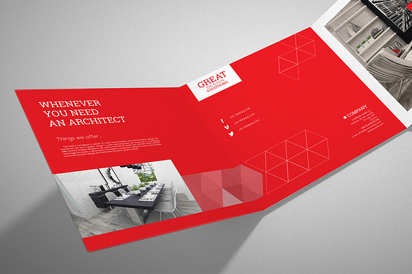 Interior Design Square Brochure in Brochure Templates - product preview 2