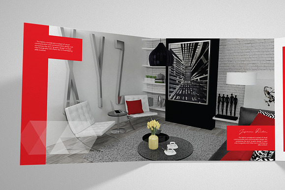 Interior Design Square Brochure in Brochure Templates - product preview 5