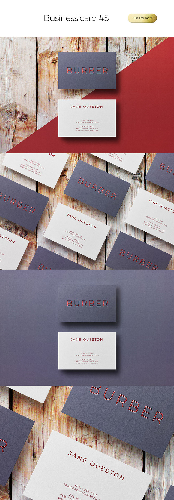 Business Card Bundle Template Mockup in Business Card Templates - product preview 5