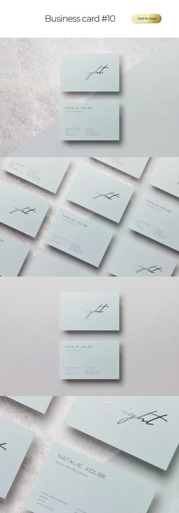 Business Card Bundle Template Mockup in Business Card Templates - product preview 10