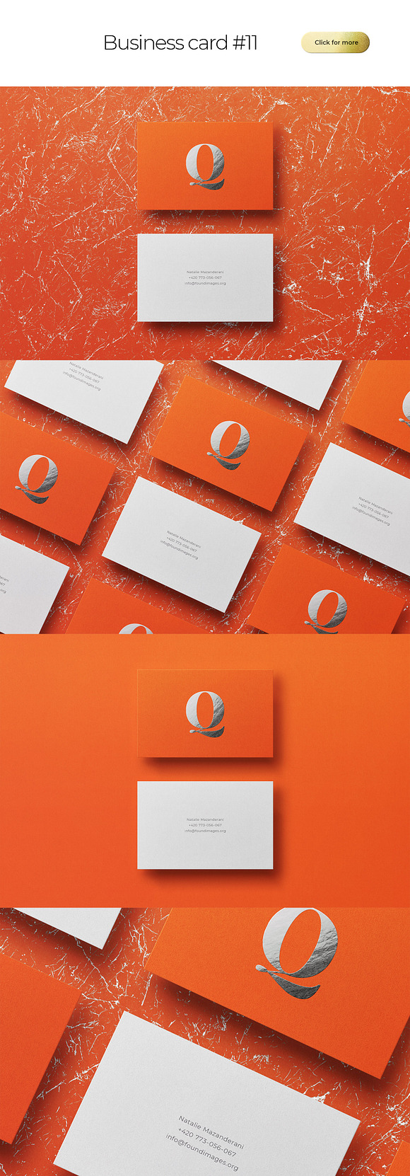Business Card Bundle Template Mockup in Business Card Templates - product preview 12