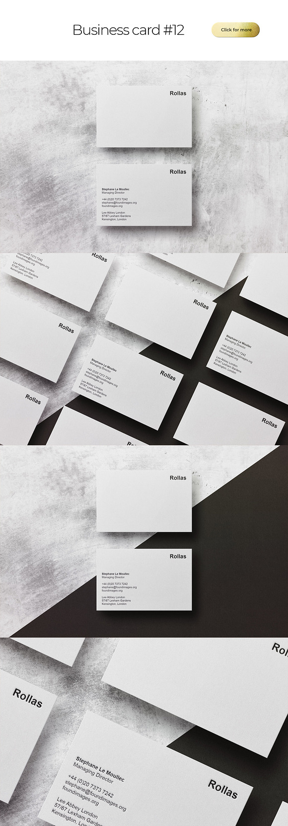 Business Card Bundle Template Mockup in Business Card Templates - product preview 13