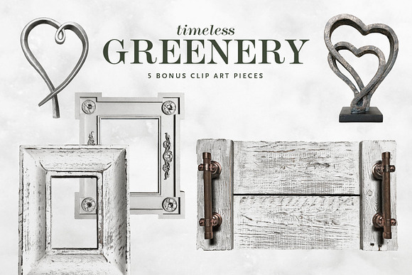 Timeless Greenery – Crafted Clip Art in Illustrations - product preview 5