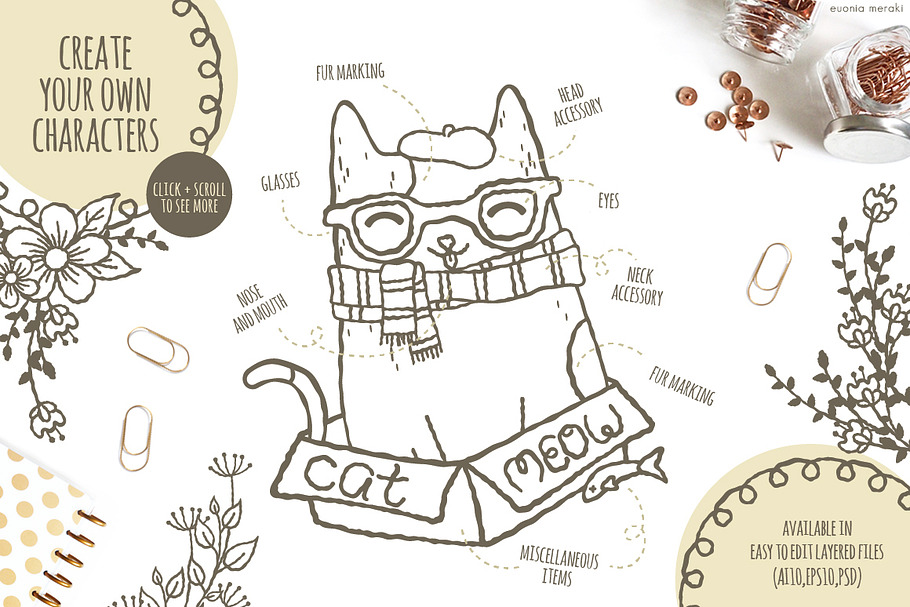 Cat Society - Cute Character Creator in Illustrations - product preview 8