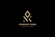 NK letter luxury monogram logo 