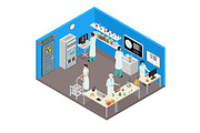 Science Lab Interior with Furniture 