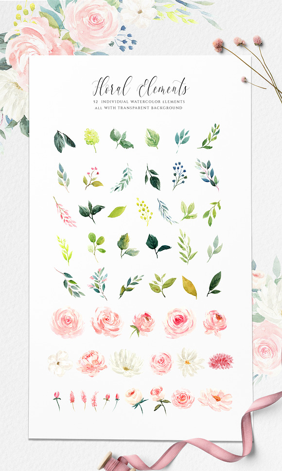 Floral Alphabet Design Set in Illustrations - product preview 10