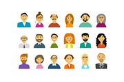Business people, set of simple icons