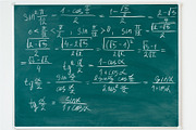 Maths formulas written by white