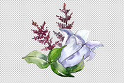 Wildflower bouquets PNG watercolor