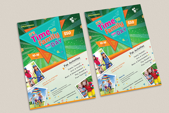 Family Fun Day Flyer Template in Flyer Templates - product preview 1