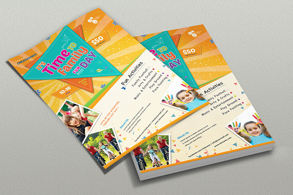 Family Fun Day Flyer Template in Flyer Templates - product preview 2