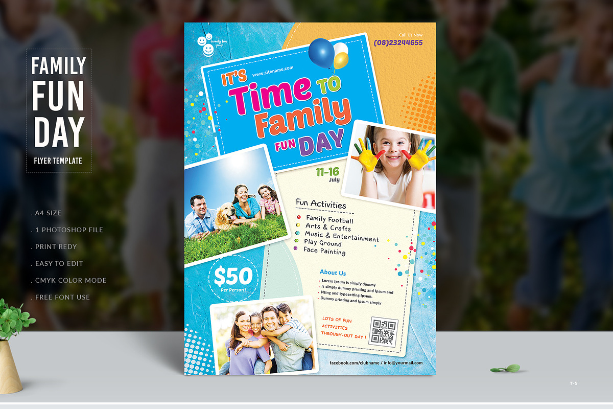 Family Fun Day Flyer in Flyer Templates - product preview 8