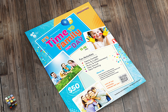 Family Fun Day Flyer in Flyer Templates - product preview 1