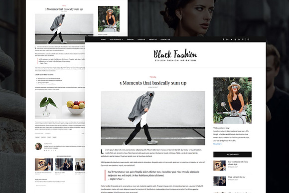 Black Fashion - WordPress Blog Theme in WordPress Magazine Themes - product preview 3
