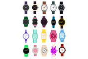 Watch vector wristwatch for