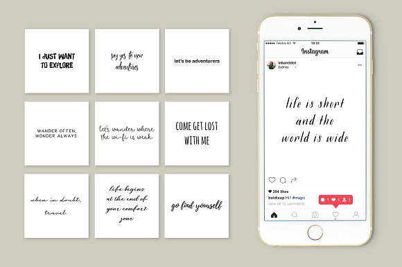 Instagram Giant Shop Quotes Bundle in Instagram Templates - product preview 1