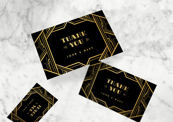 Art Deco Wedding Invitation Suite in Wedding Templates - product preview 7