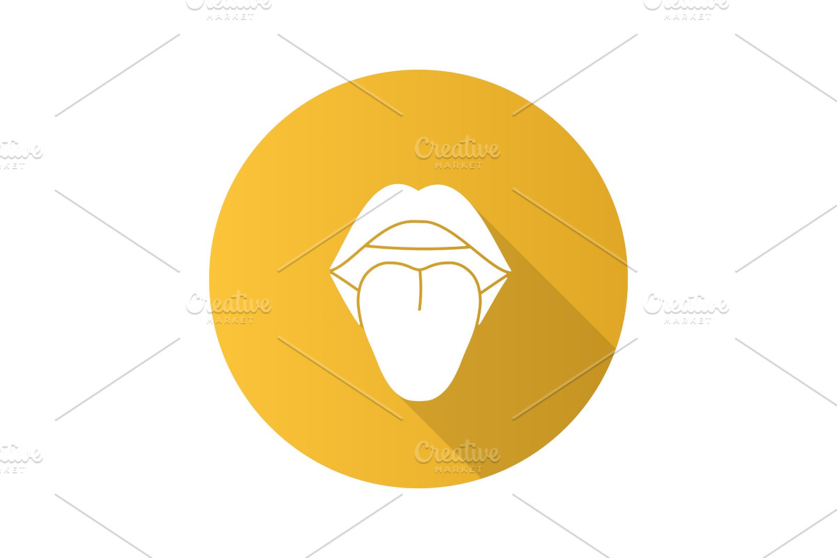 Open female mouth icon in Graphics - product preview 8