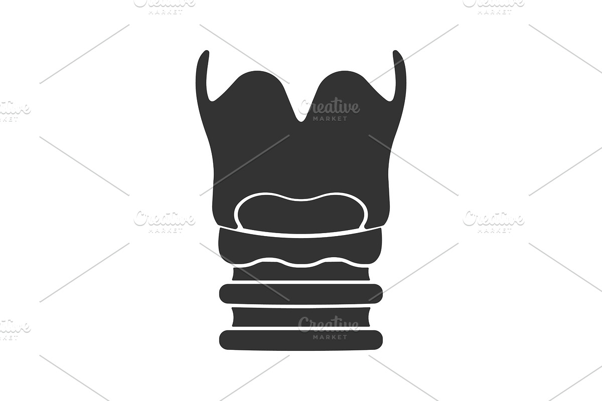 Larynx glyph icon in Graphics - product preview 8