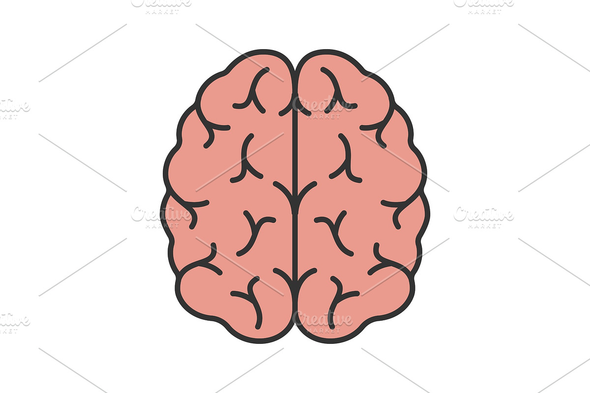 Human brain color icon in Graphics - product preview 8
