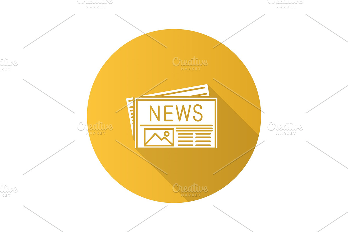Newspaper icon in Graphics - product preview 8