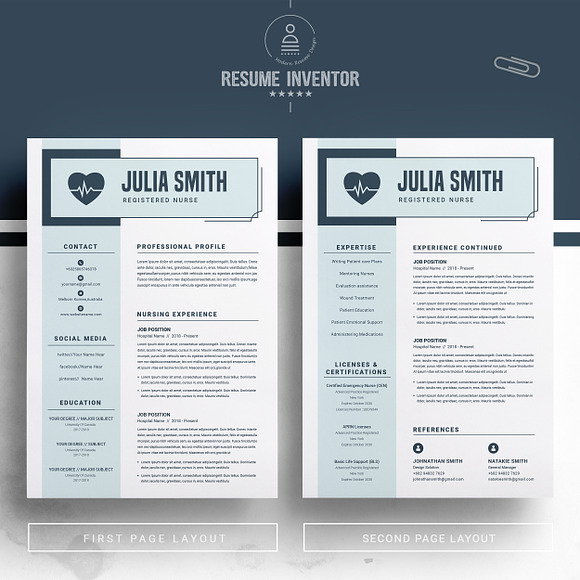 Nurse Resume/Medical Resume Template in Resume Templates - product preview 1