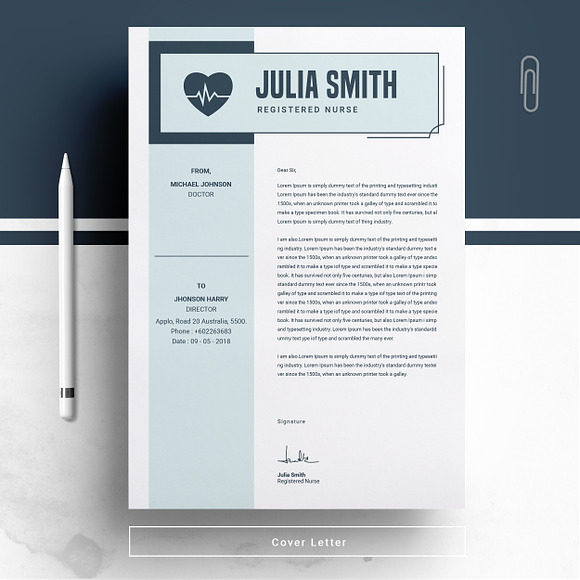 Nurse Resume/Medical Resume Template in Resume Templates - product preview 2