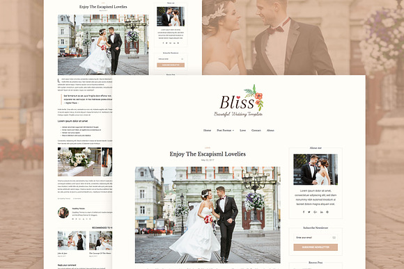 Bliss - Wedding WordPress Blog Theme in WordPress Blog Themes - product preview 4