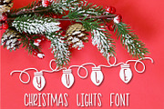 YULE - Christmas Lights Font 