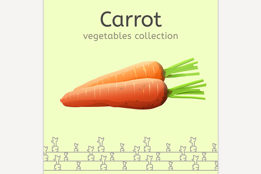 Fresh orange carrot in Illustrations - product preview 8