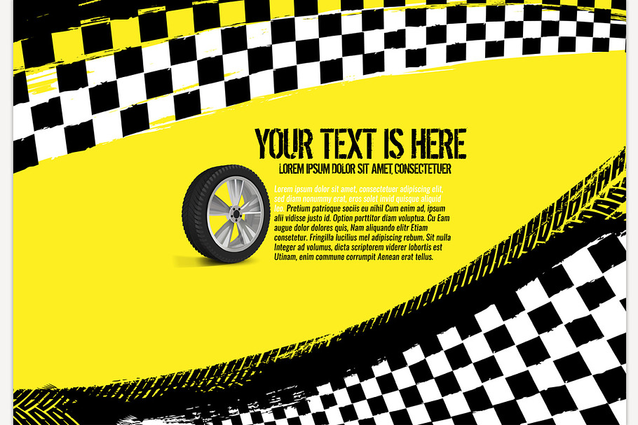 Grunge checkered racing background in Illustrations - product preview 8
