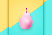 Painted pink pear