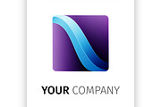 Purple and blue square Logo