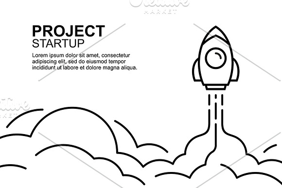 Rocket launch in Illustrations - product preview 2